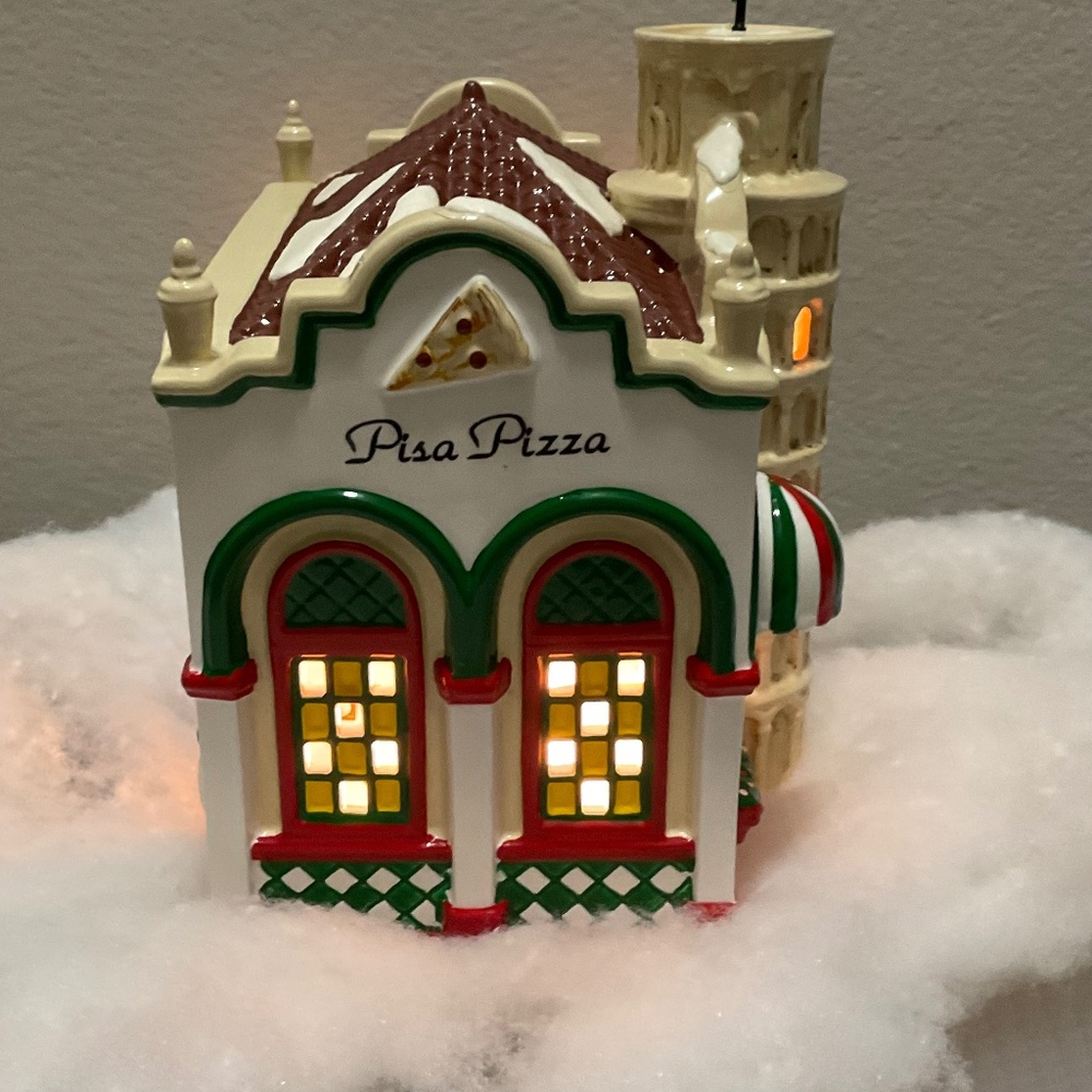 Dept 56 Original Snow Village Pisa Pizza